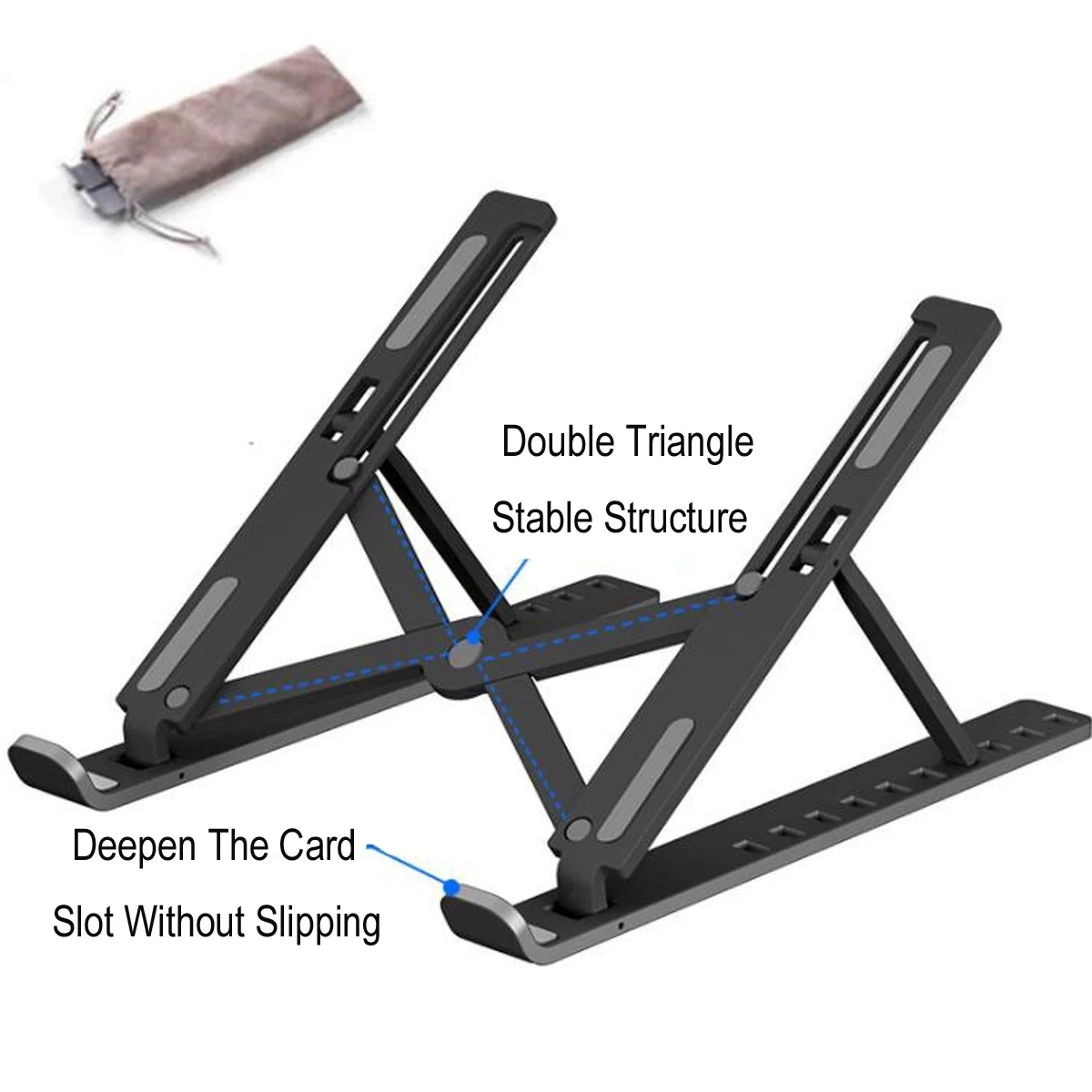 Laptop Stand Aluminum Holder Foldable Portable 1