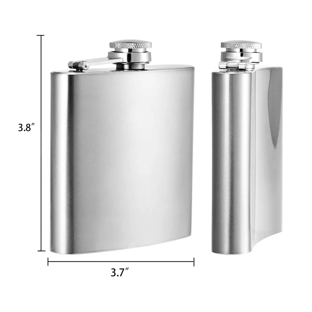MOQ20 6oz Vertical Stainless Steel Hip Flask With Spout 1