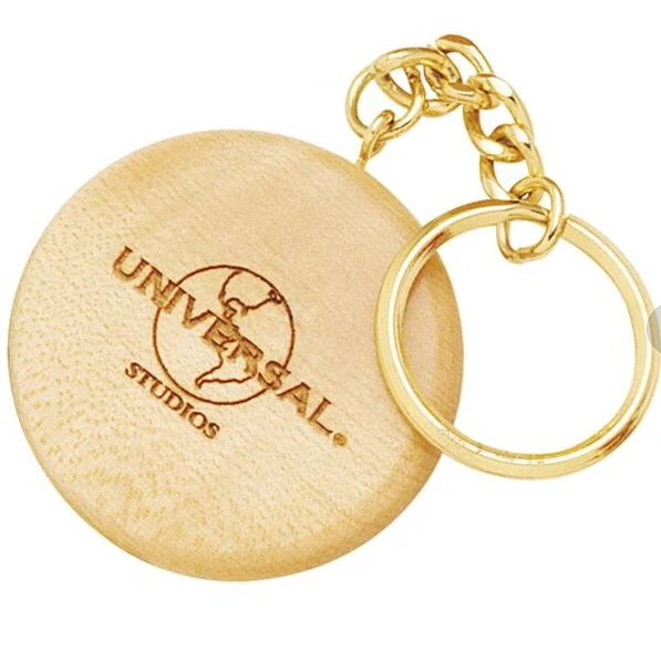 Wooden CIrcle Key Chain - 1.5" 1