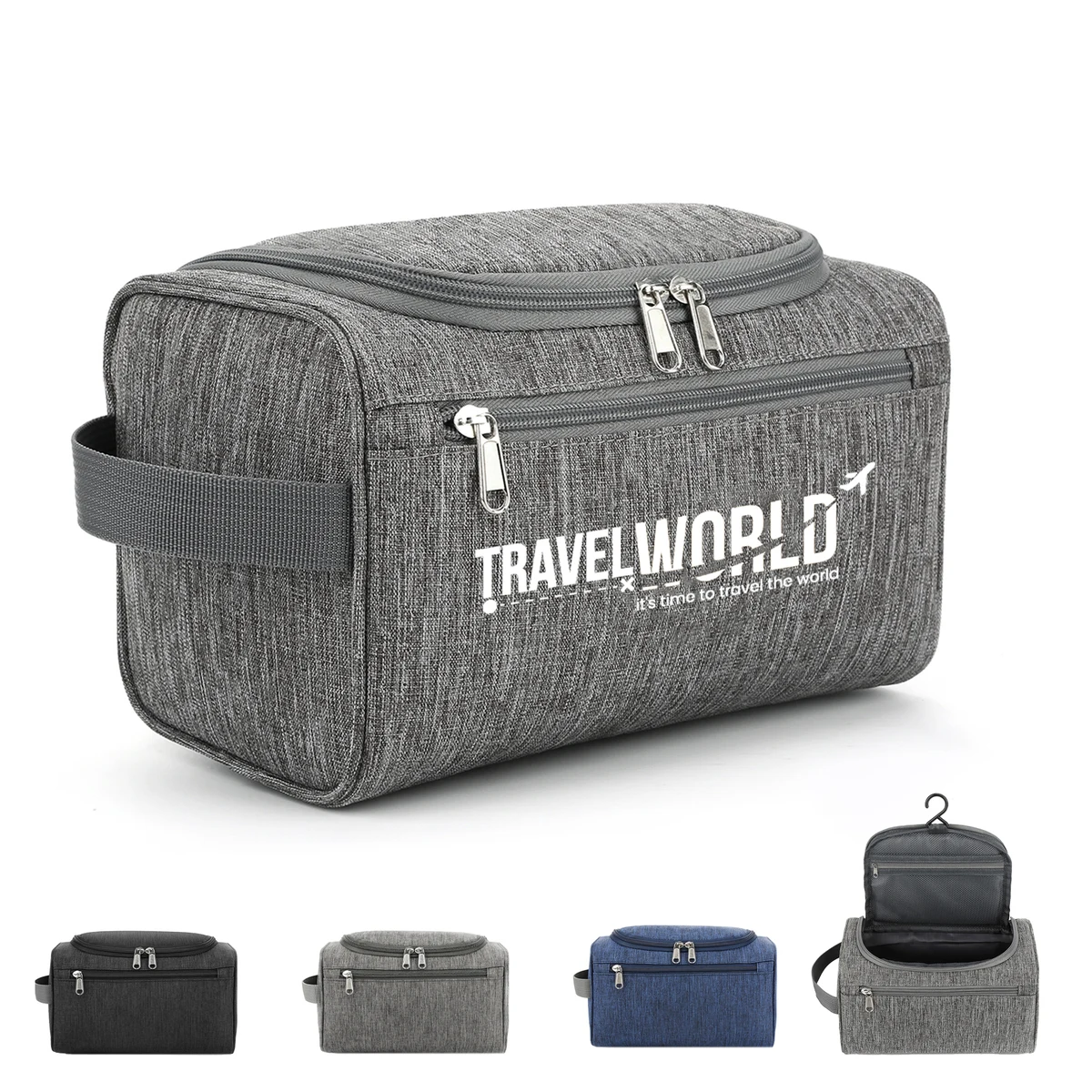 Hanging Toiletry Bag with Front Zip Pocket 1