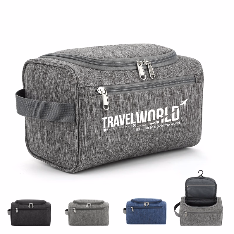Hanging Toiletry Bag with Front Zip Pocket