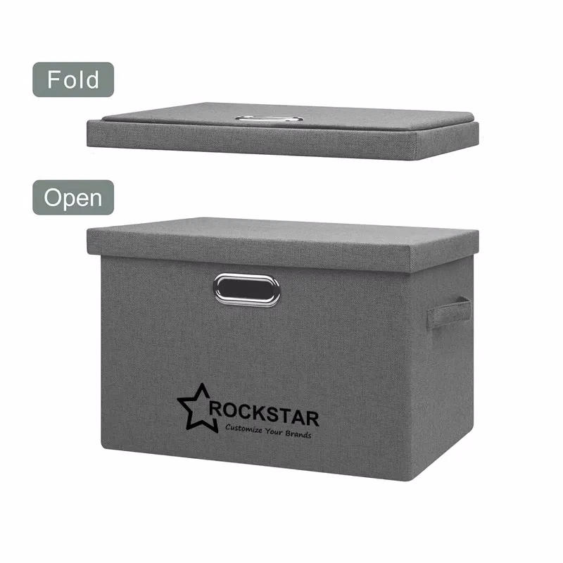 Collapsible Stackable Storage Bin with Lid