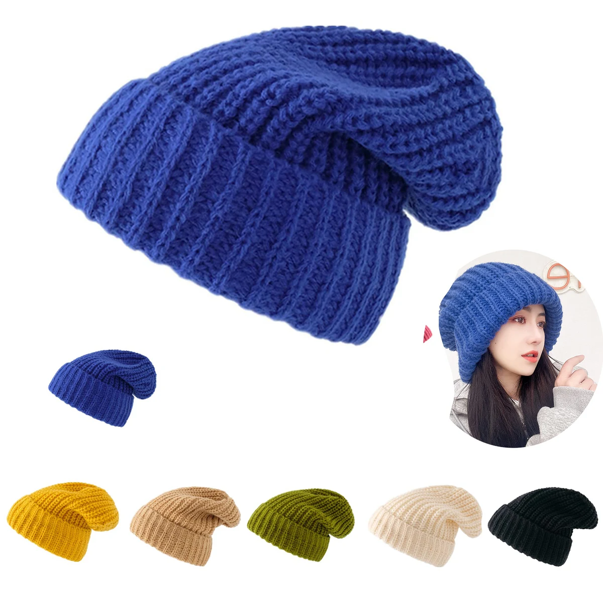 Knit Skull Beanie Warm Stocking Hats 1