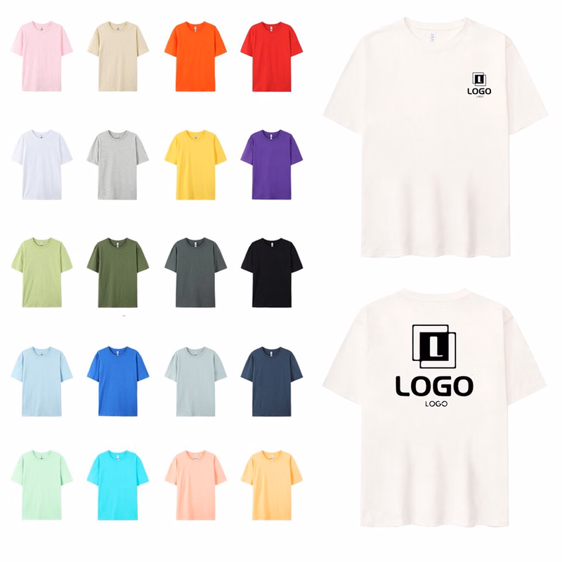 Crew neck 5.3oz 180GSM 100% Cotton T-shirts