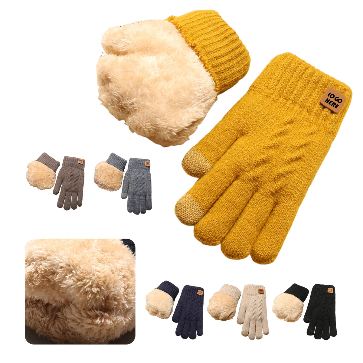 Multi Color Conductive Warm Gloves 1