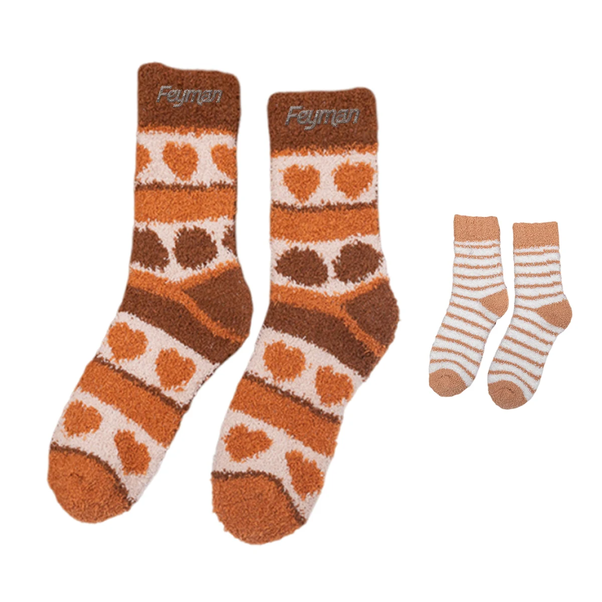 Polyester Winter Thick Coral Fleece Crew Sock 1