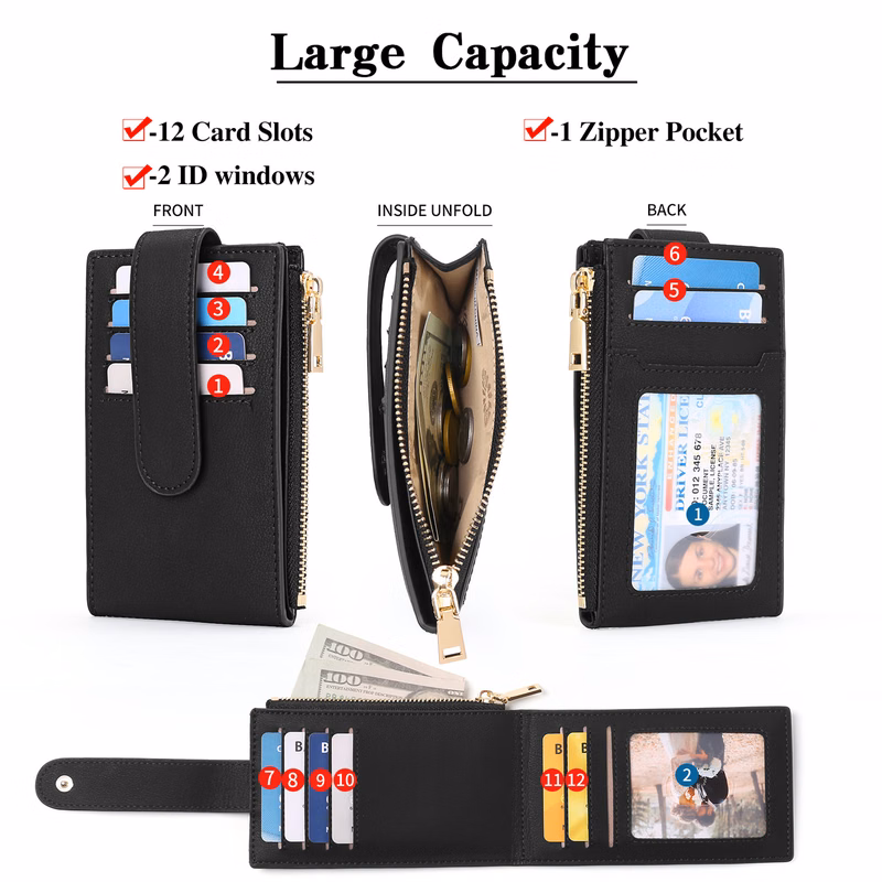 Women's RFID Blocking Slim Card Holder Wallet