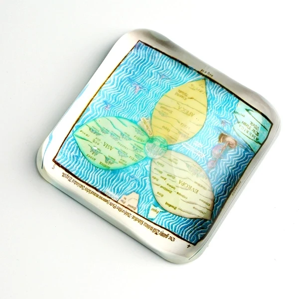 Crystal Square Dome Paperweight 1