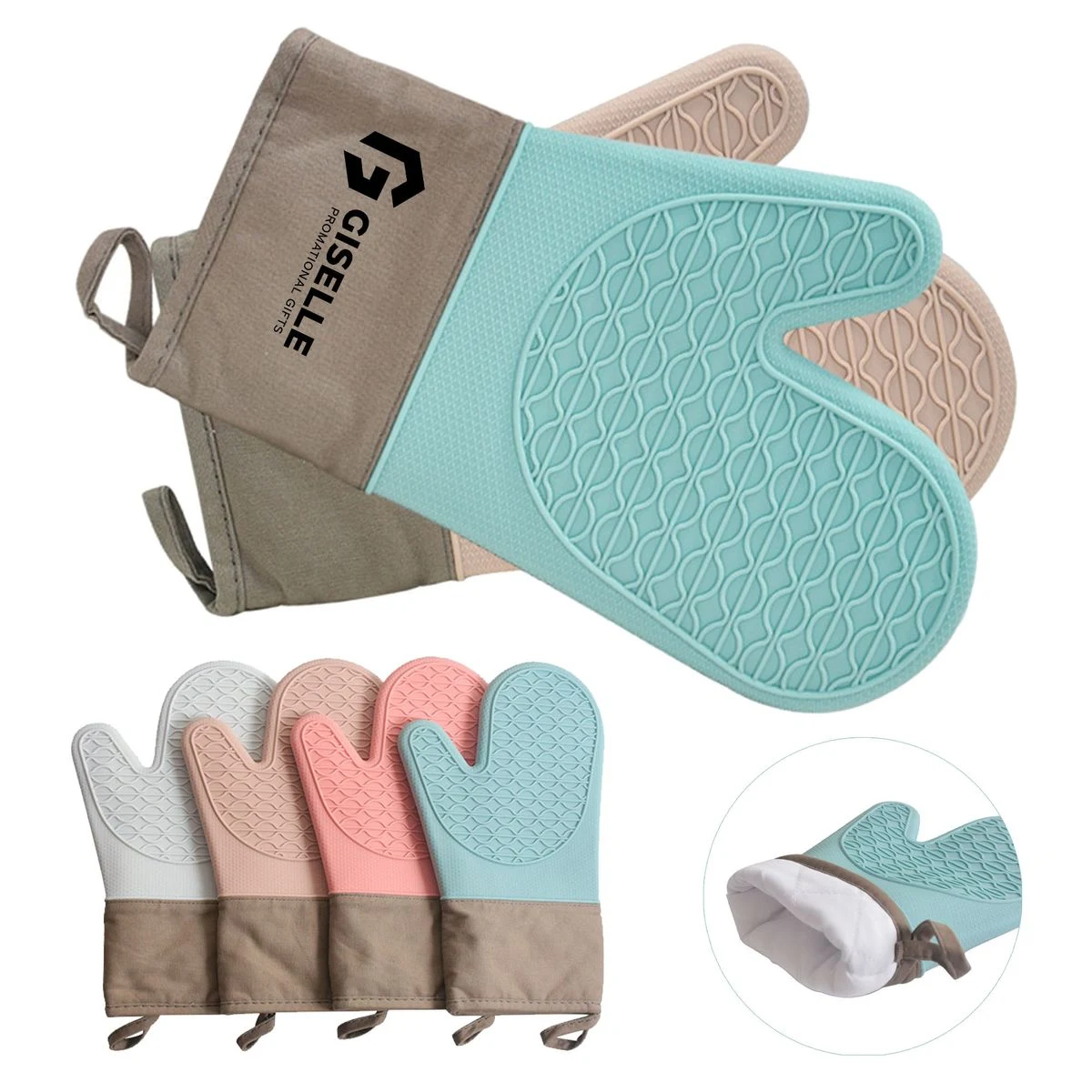 Non-Slip Waterproof Heat Resistant Oven Baking BBQ Gloves 1