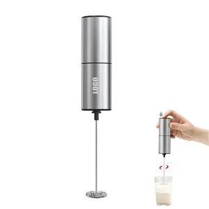 Silver Cylinder Electric Coffee Mixer, custom kitchen gadget with logo imprint 1