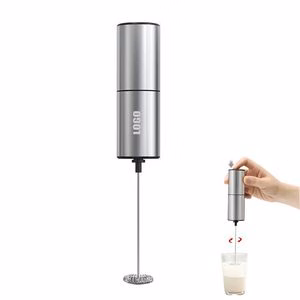 Silver Cylinder Electric Coffee Mixer