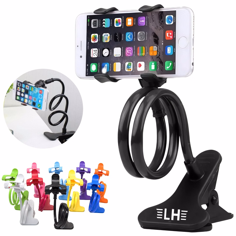 Flexible Gooseneck Phone Holder Clip Mount