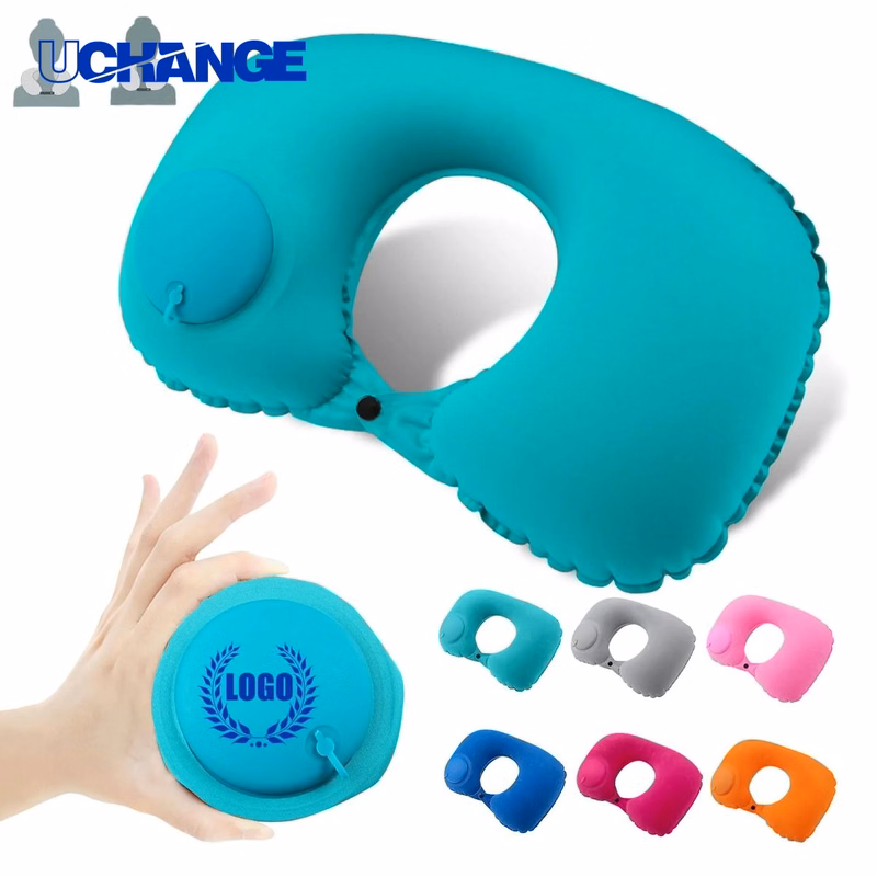 Inflatable U-Shaped Travel Pillow