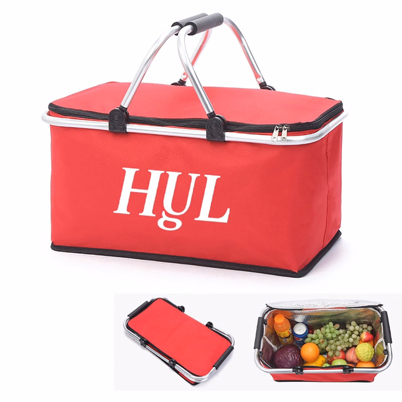 Foldable portable cooler Basket