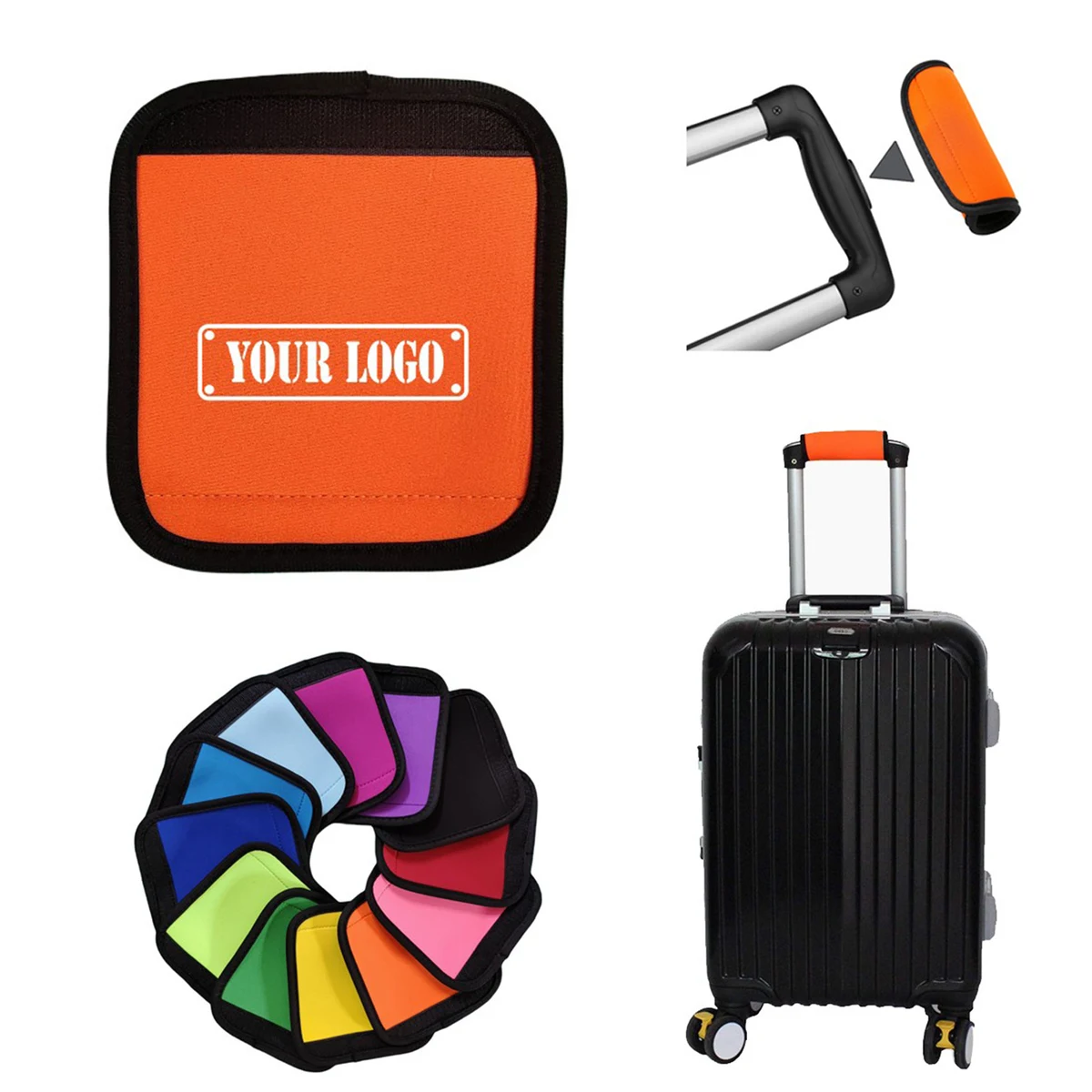 Luggage Handle Wrap For Suitcase Neoprene 1