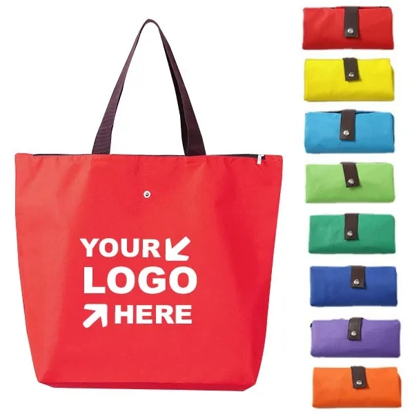 600D Polyester Foldable Grocery Tote Bag 1