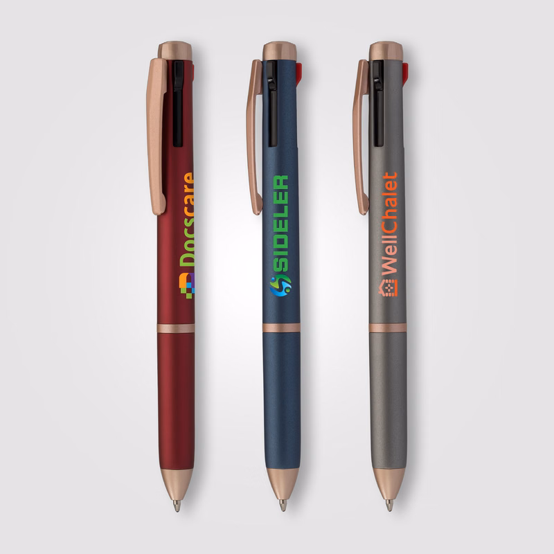 Trio Rose Gold Multi-Ink Pen