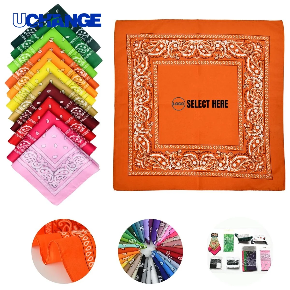 Cotton Square Bandana Headwear 1