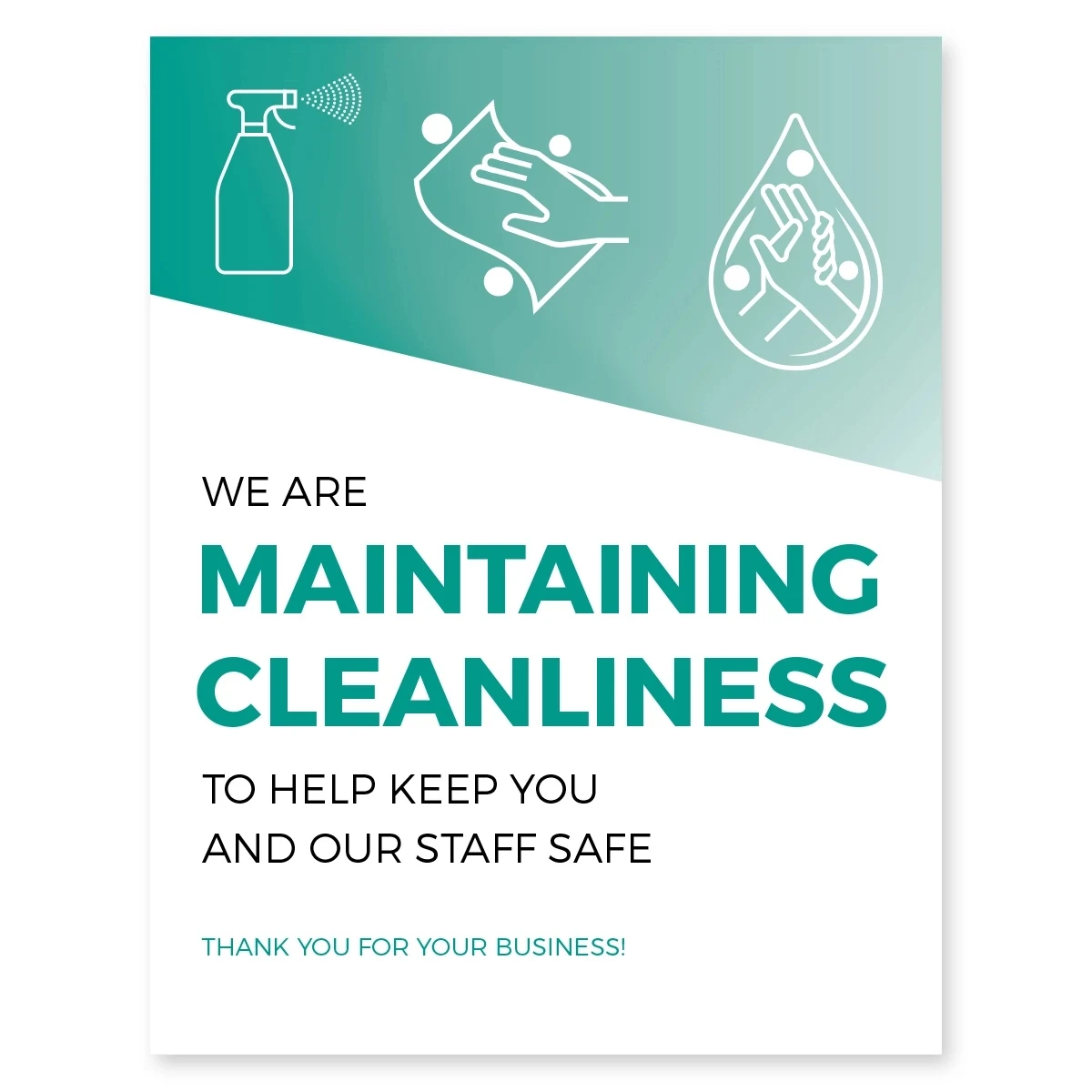 Maintaining Cleanliness, Window Cling, CANADA, Multi-colors 1