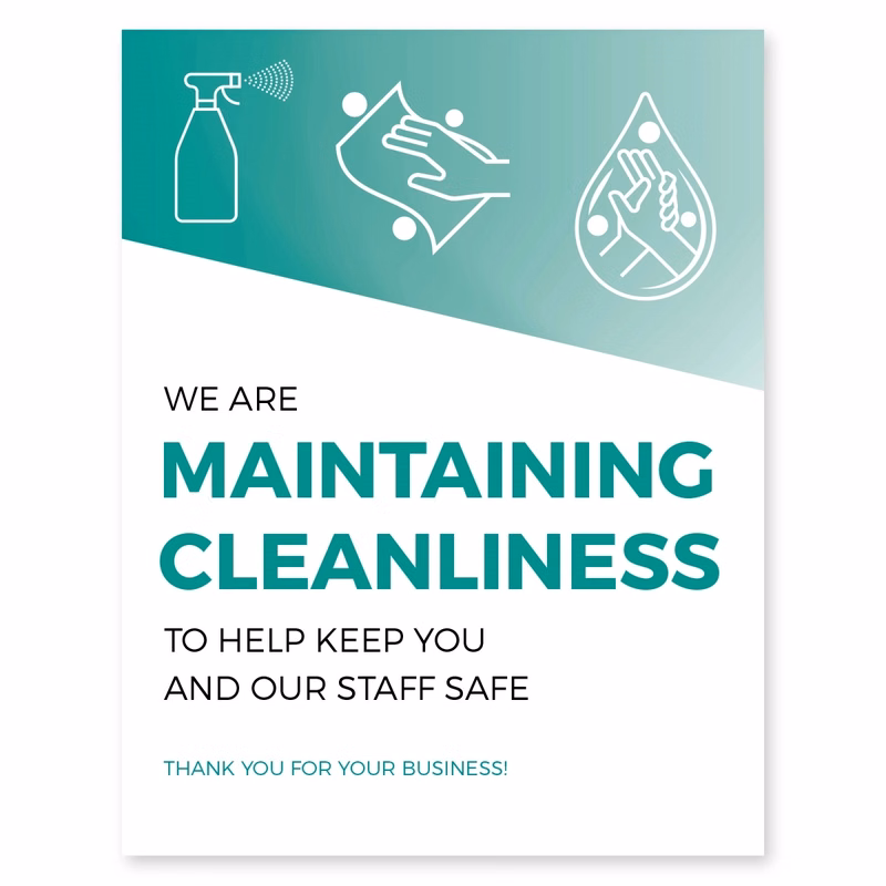 Maintaining Cleanliness, Window Cling, CANADA, Multi-colors