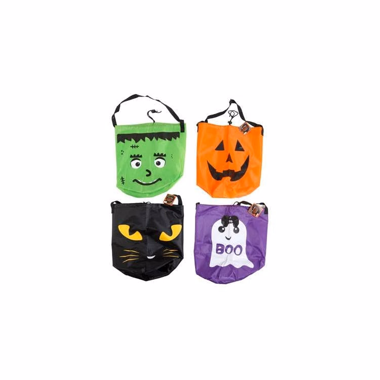 Halloween Trick or Treat Drawstring Bags Assorted - 13.5"