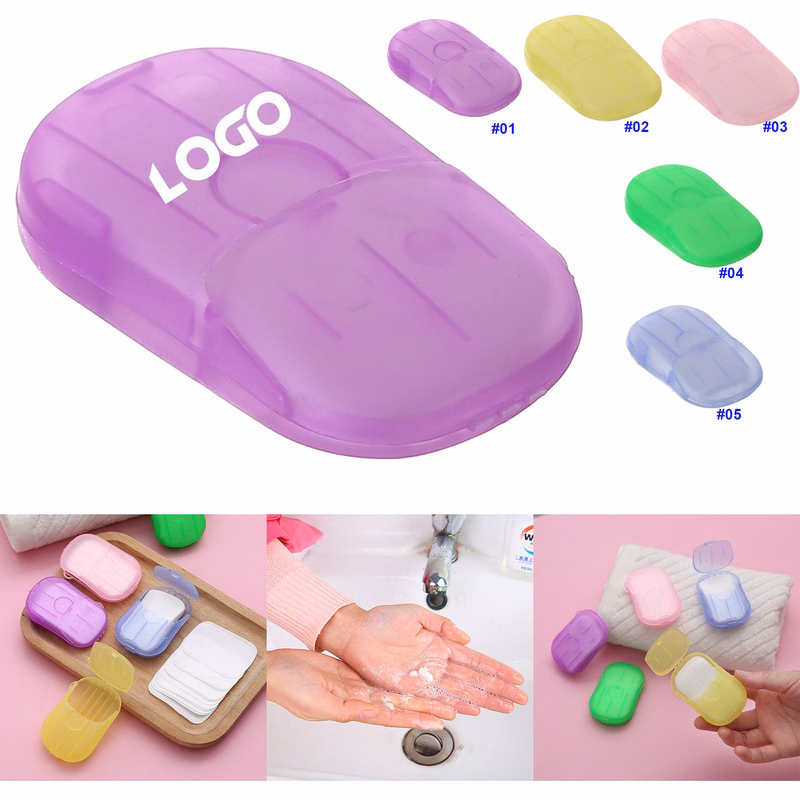 20 Pieces Portable Soap Paper for Hand Washing