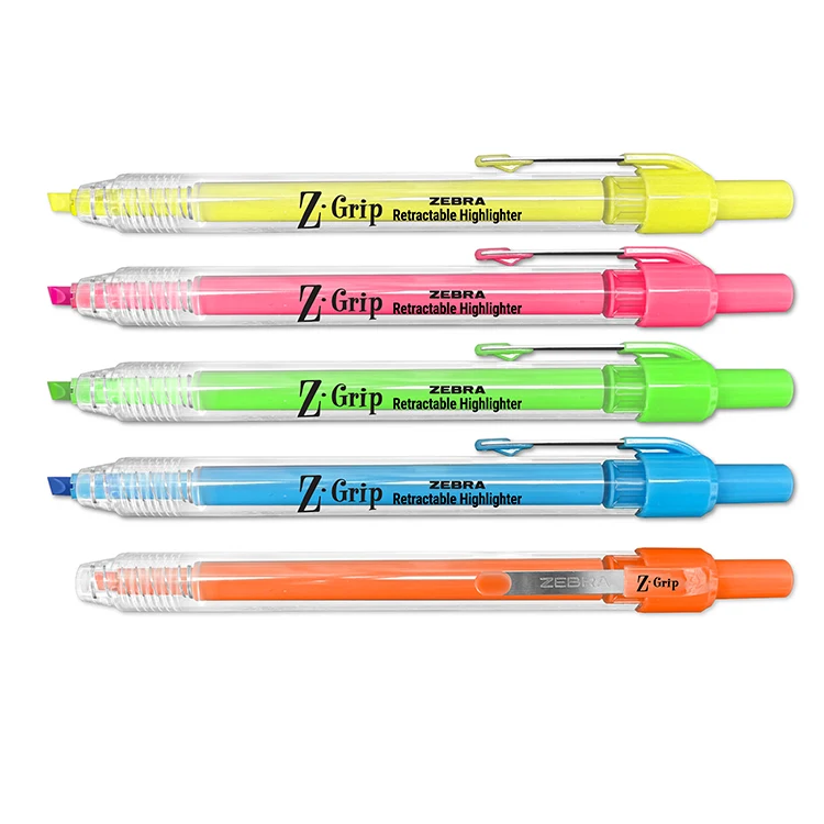 Zebra Z-Grip Retractable Fluorescent Highlighter 1