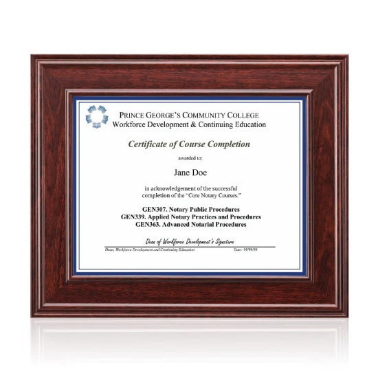 Calthrop Certificate Holder 1