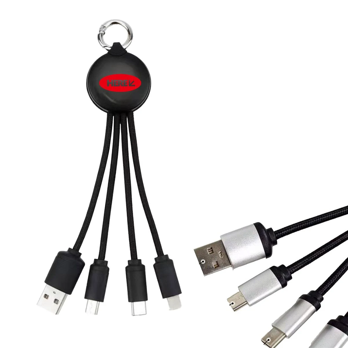 Keychain USB Multi-Port Charging Cable 1