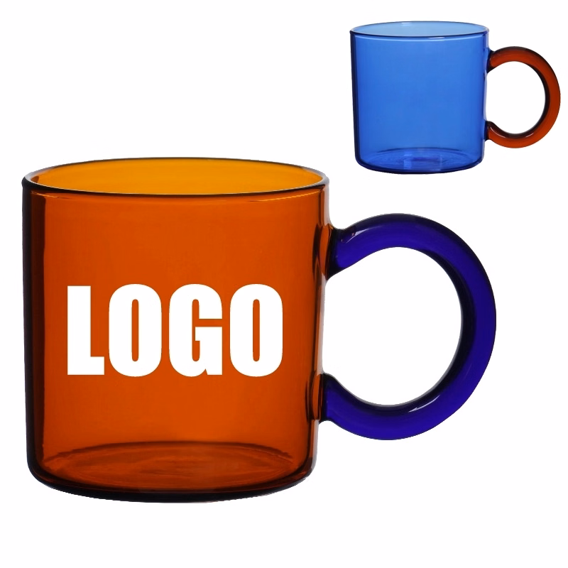 Custom 8 OZ. Glass Tea Coffee Mug & Office Drink Gift Cup