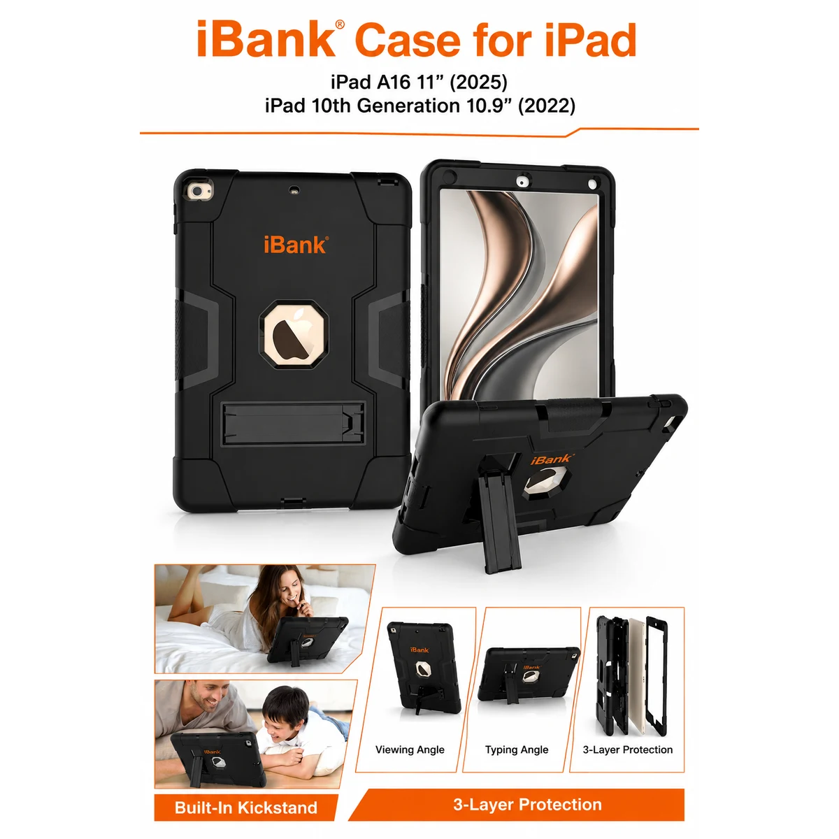 iBank ® Shockproof Case for iPad 11" (A16) 11th/10th 10.9" (2025/2022) 1