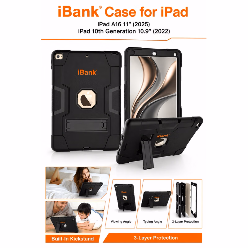 iBank ® Shockproof Case for iPad 11" (A16) 11th/10th 10.9" (2025/2022)