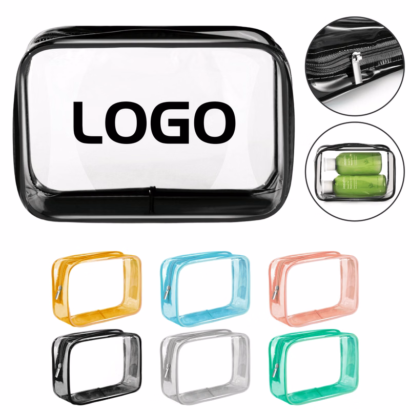 Portable Transparent Waterproof Zippered Toiletry Bag