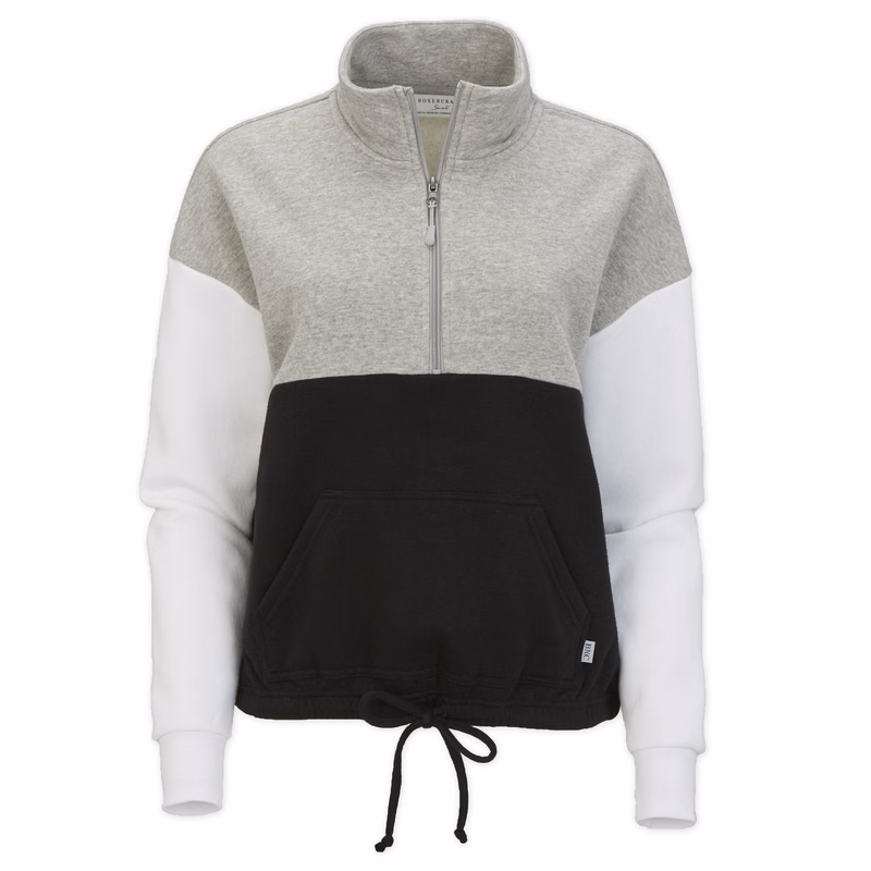 BOXERCRAFT  FLEECE COLORBLOCK QTR ZIP