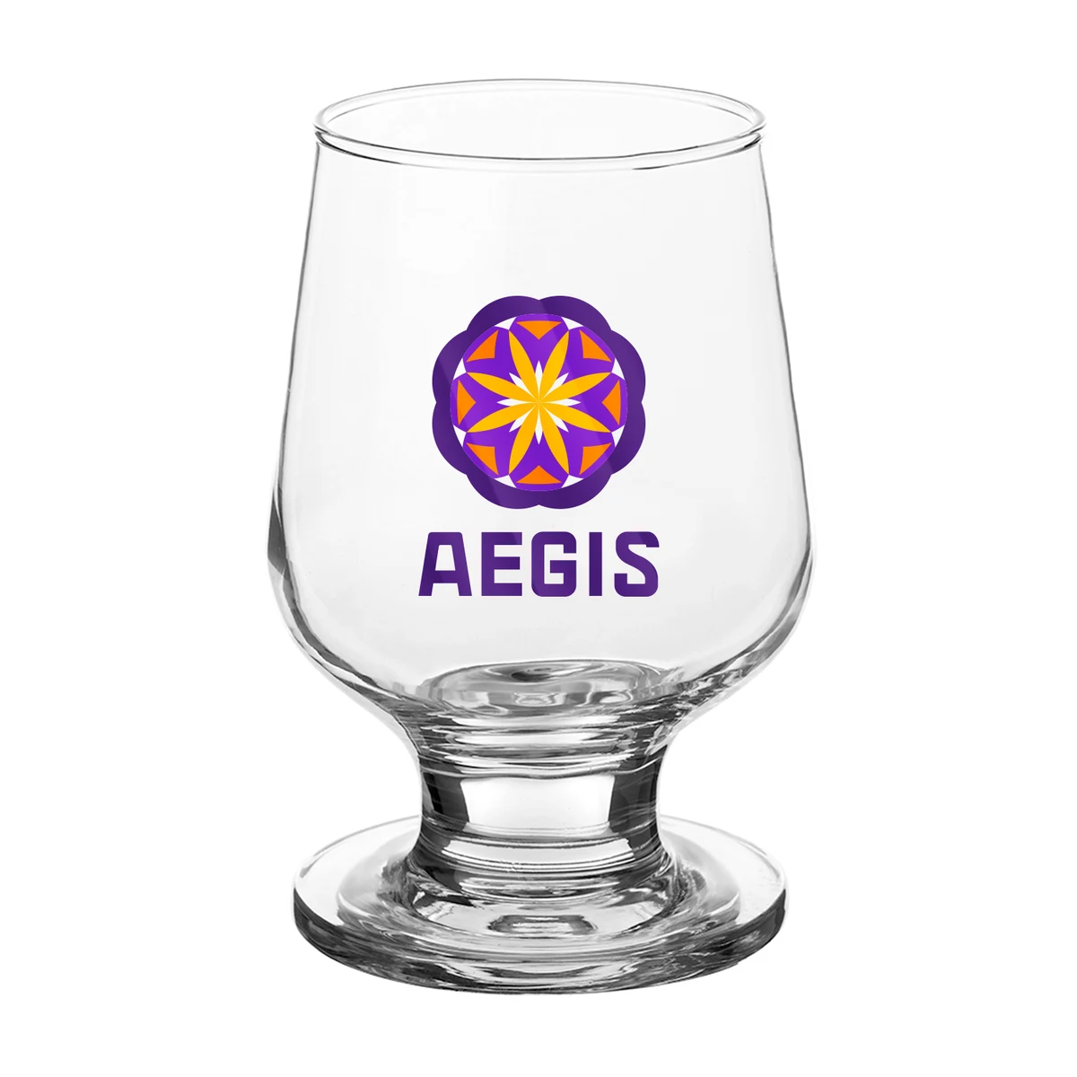12 oz. Elytra Water Goblet Glass (Full Color Imprint) 1