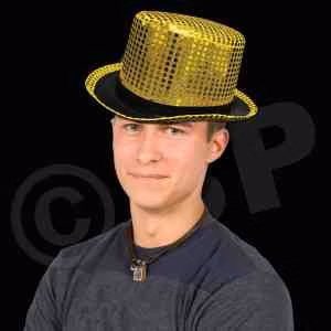Gold Sequin Top Hat