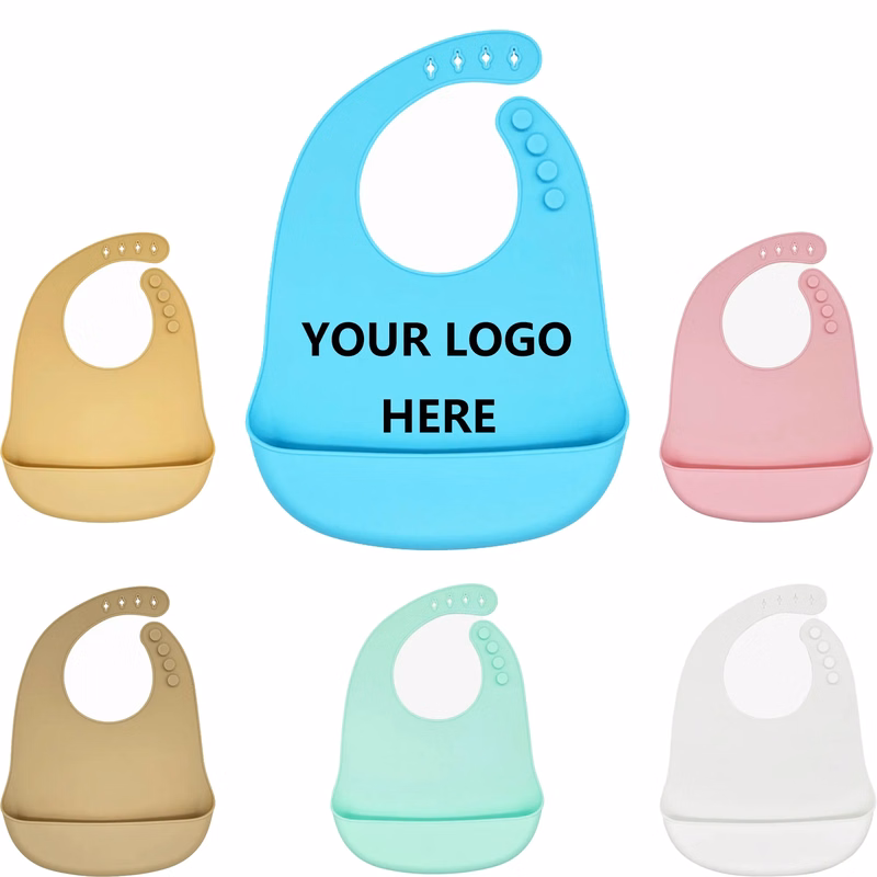 Adjustable Silicone Babies & Toddlers Feeding Bib