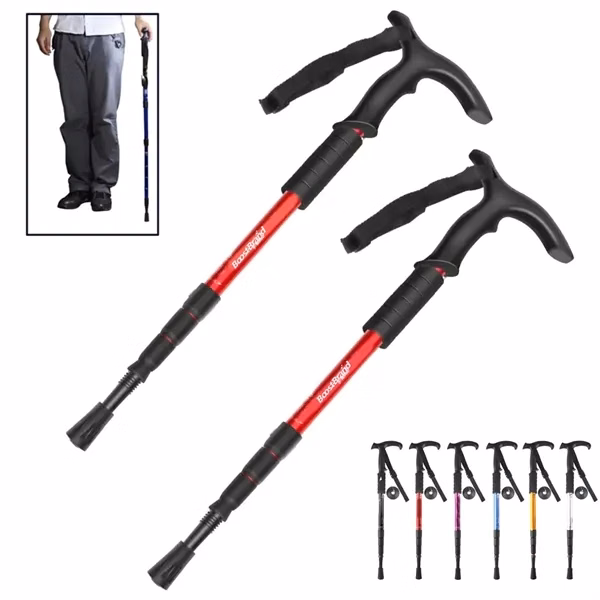 Custom Adjustable Aluminum Trekking Pole with Ergonomic Grip — Hiking
