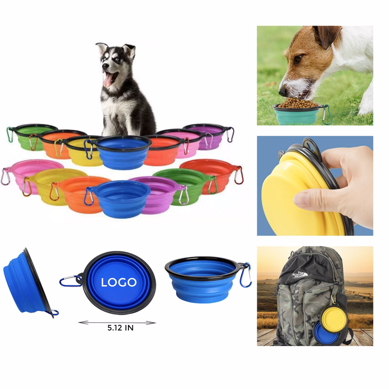 MOQ 10 PCS Silicone Folding Pet Bowl