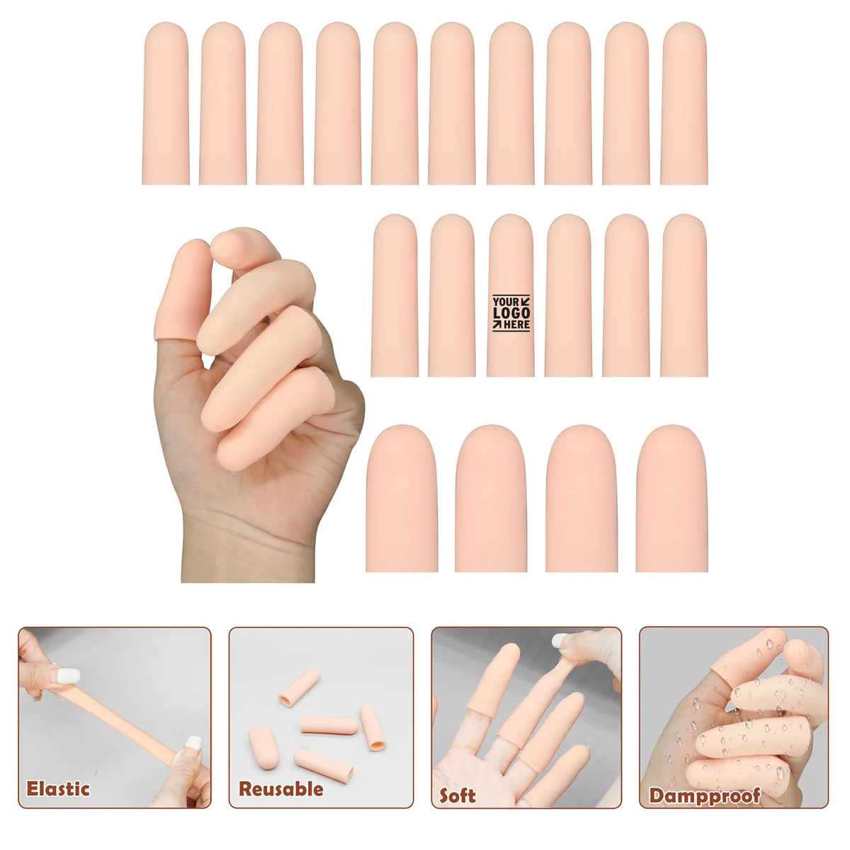 Gel Cots Thumb Protector Silicone Finger Sleeves Cover for Wounds Hand Eczema 1
