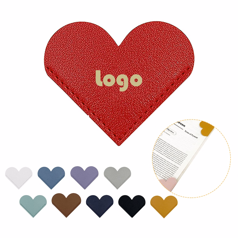 Leather Heart Bookmarks