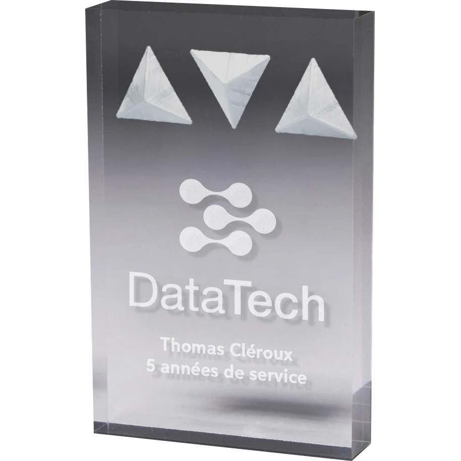 Rectangle Deep Etch Award Laser Engraved (5"x 7"x3/4") 1