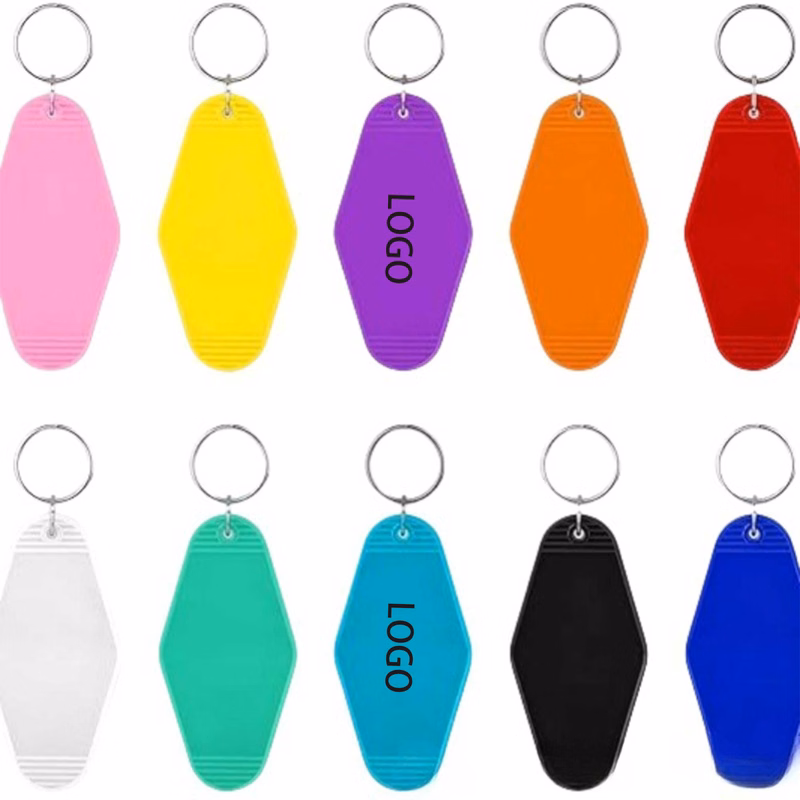 Multicolor Blank Hotel Keychain