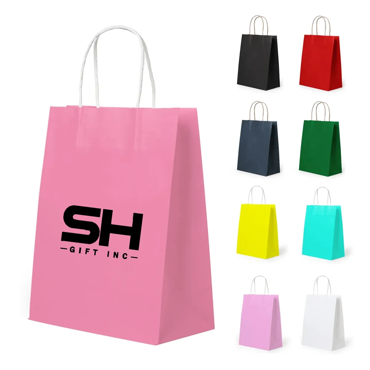 Kraft Paper Gift Bag W/ Cotton Rope Handles 1