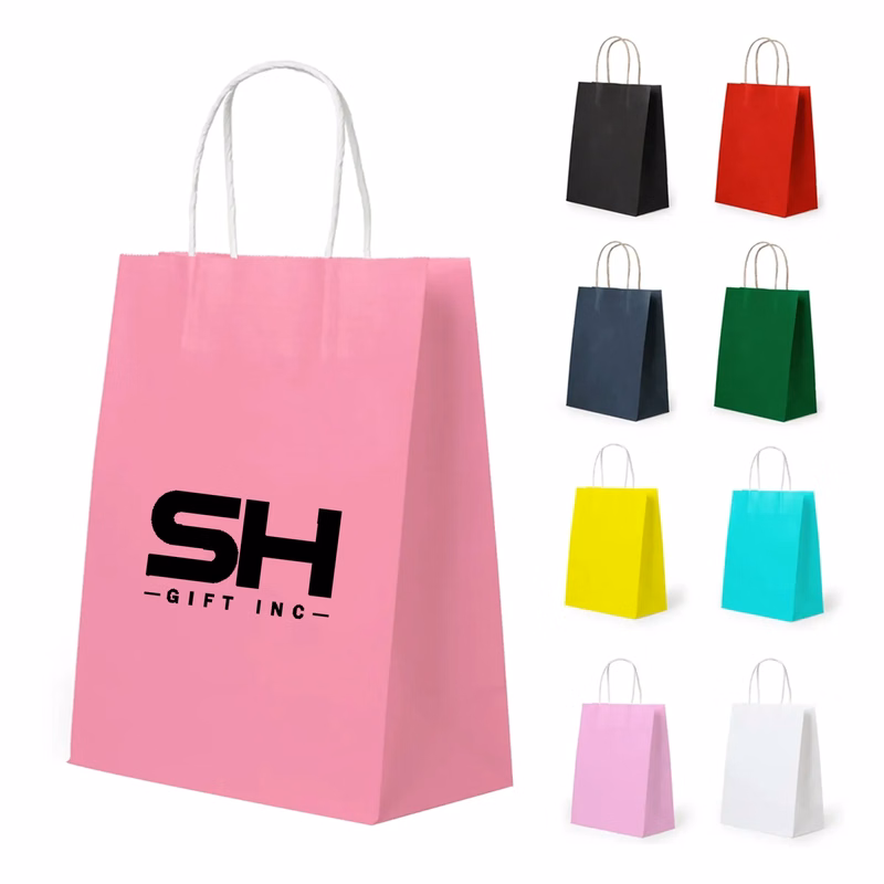 Kraft Paper Gift Bag W/ Cotton Rope Handles
