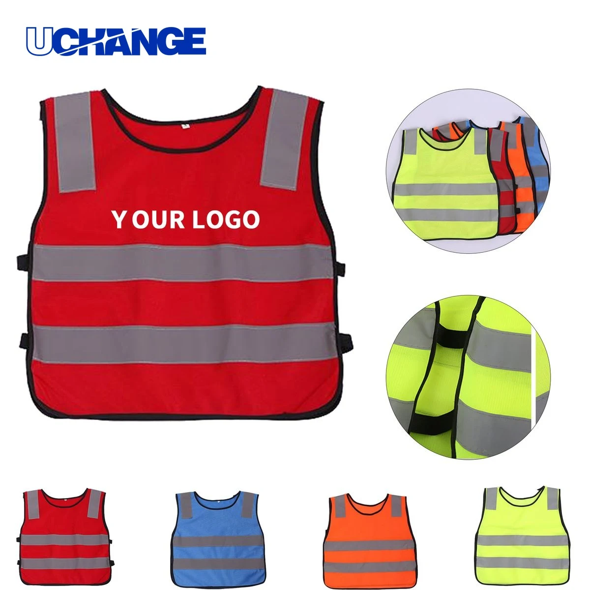 Youth Reflective Safety Vest 15.7" x 17.7" for Visibility 1