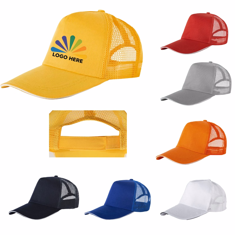 Custom Logo Breathable Cotton Mesh Cap Adjustable