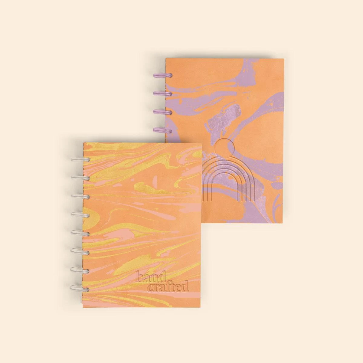 Disc-Bound Journal - Marbled + Debossed - Small 1