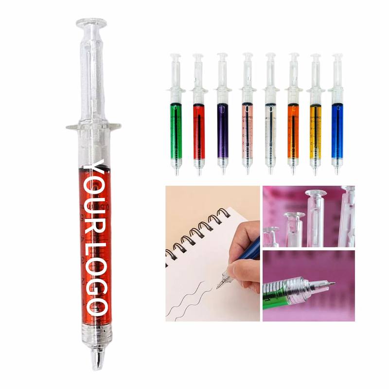 Retractable Syringe Ballpoint Pen 5.4 Inch