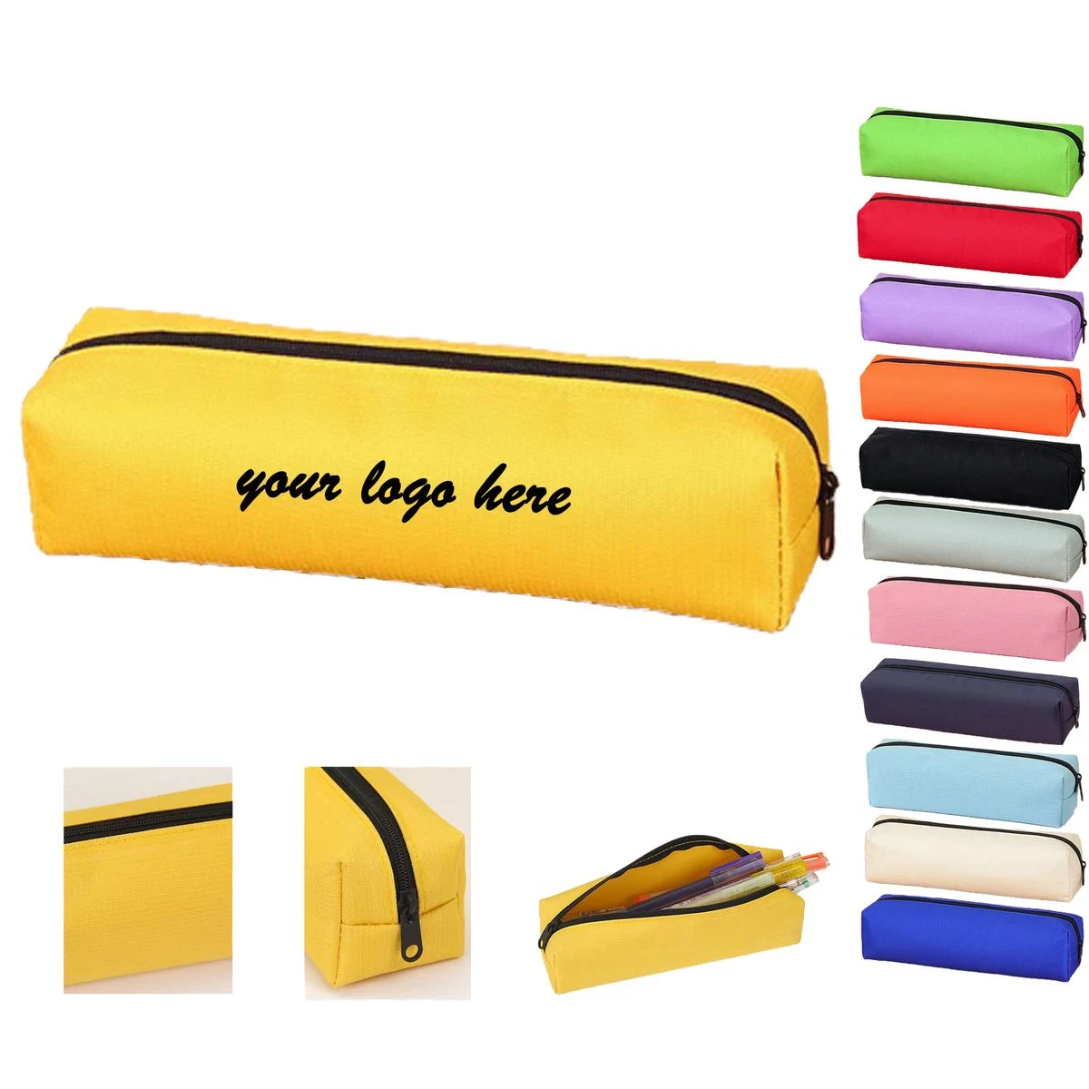 Multi Color Custom Logo Oxford Pencil Case 1